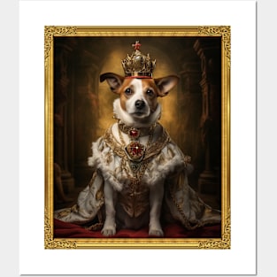 Dynamic Jack Russell - Medieval English King (Framed) Posters and Art